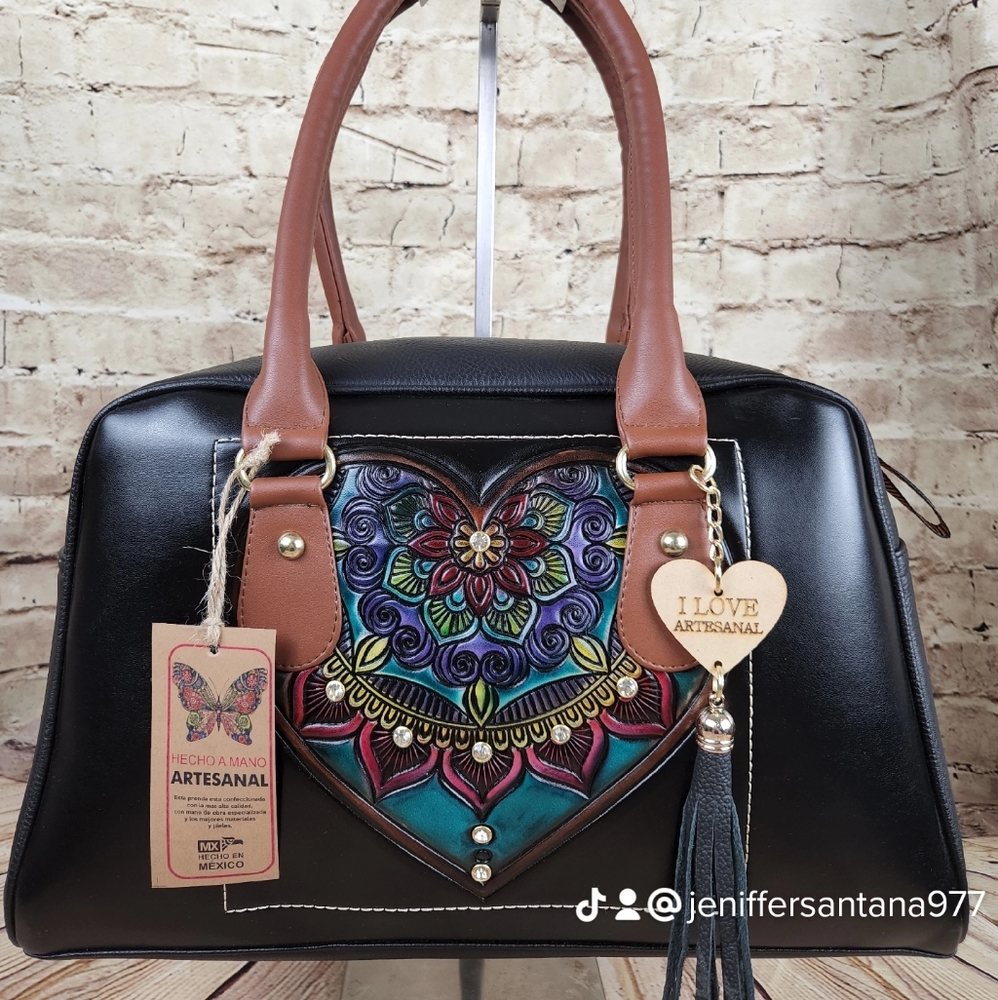 Leather bag handcrafted one of a kind